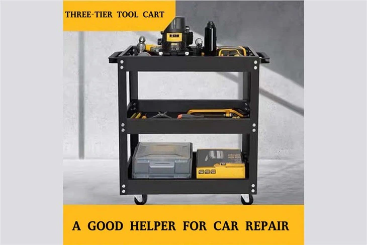 Reinforced Three-deck Tool Cart factory
